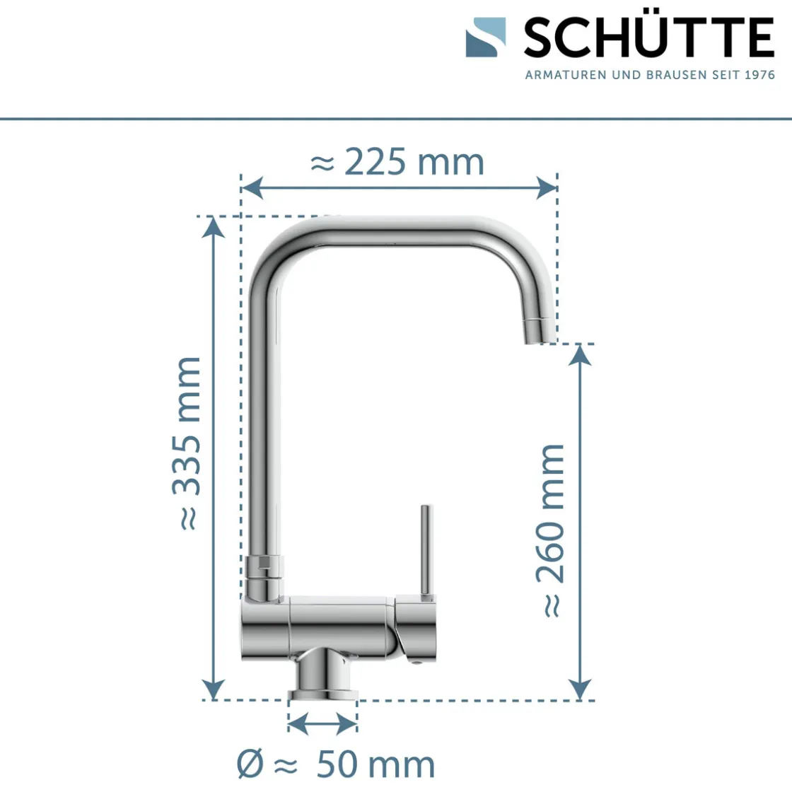 SP-Armatur Window chrom schwenkbar Cold-Start u. Unterfenstermontage umklappbar ^ Schütte Hot