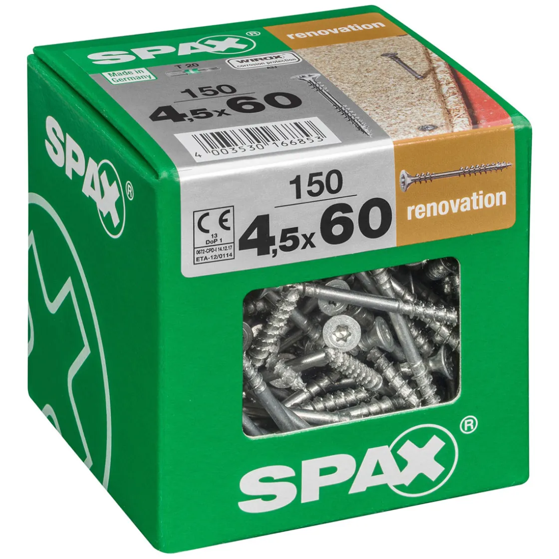 Verlegeschraube WIROX Senkkopf ^ Spax New