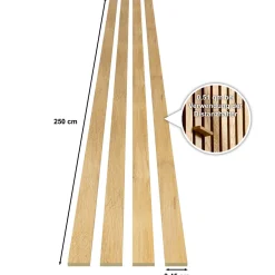 Classic Akustik Stix Eiche Natur2500x51x9mm 4er Pack ^ Specht Discount