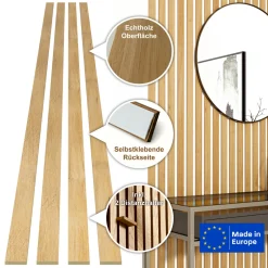 Classic Akustik Stix Eiche Natur2500x51x9mm 4er Pack ^ Specht Discount