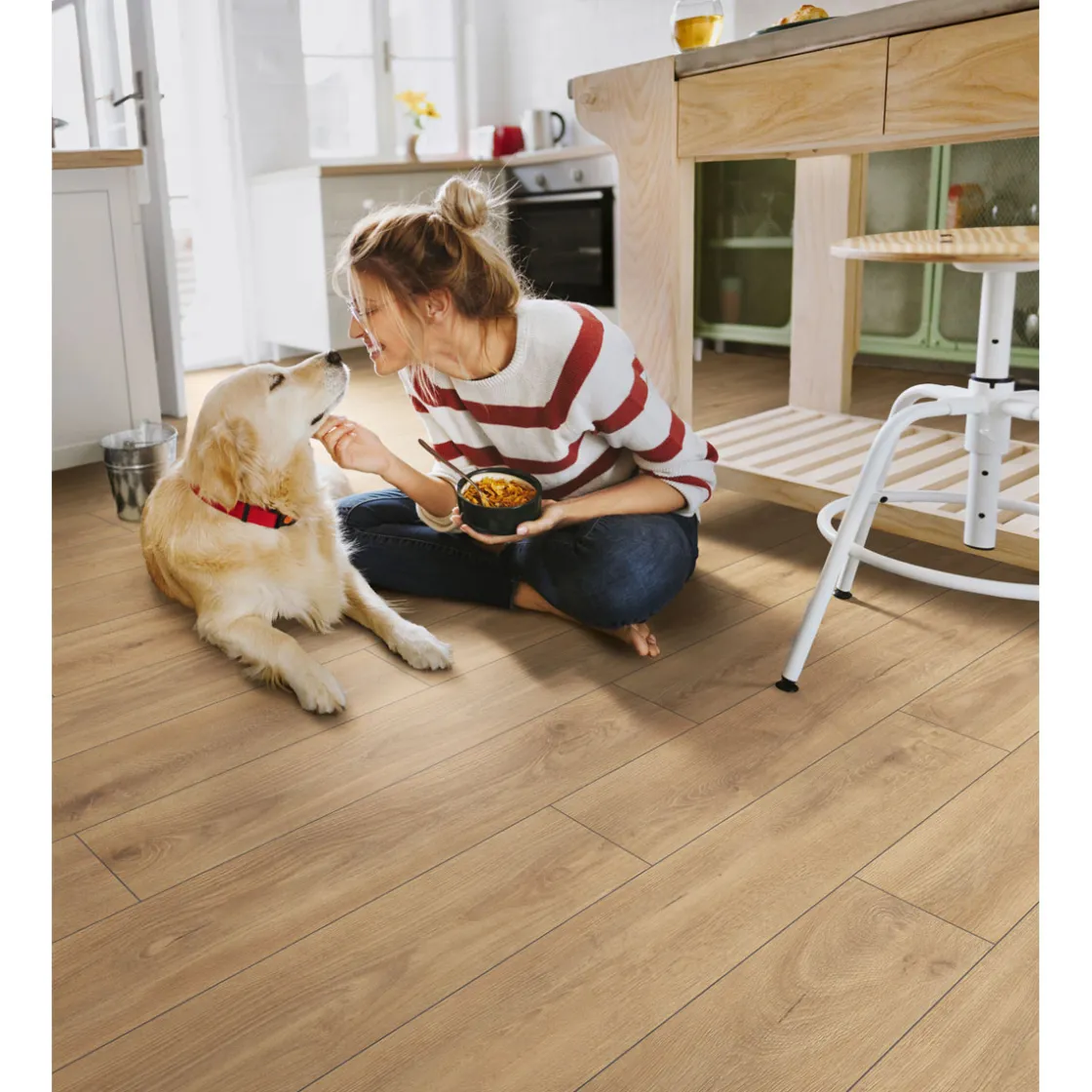 Specht Designboden Classic Eiche Kaschmir 128 x 19,5 cm ^ Specht Vinylboden Hot