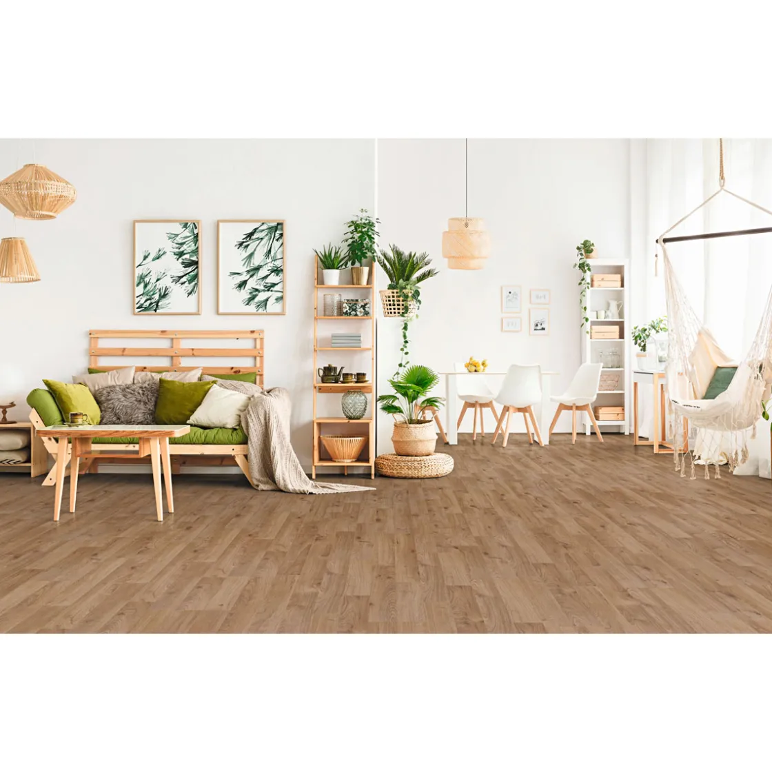 Laminatboden Classic Bergmanns Eiche natur 138 x 19,3 cm ^ Specht Hot