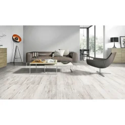 Laminatboden Classic Ruester weiß 128,6 x 19,4 cm ^ Specht Online