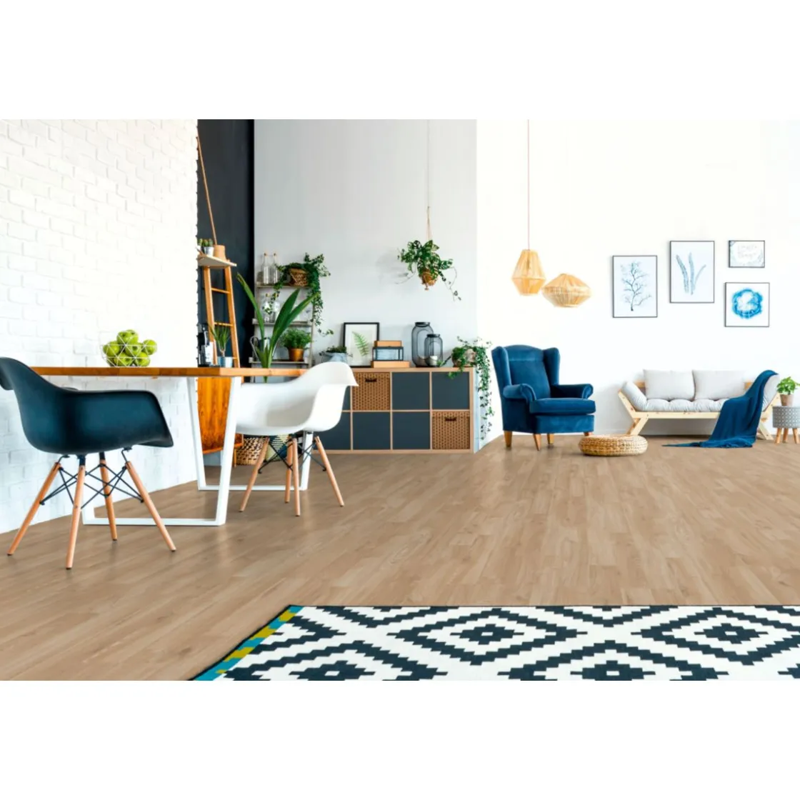 Laminatboden Classic Bergmanns Eiche hell 138 x 19,3 cm ^ Specht Best