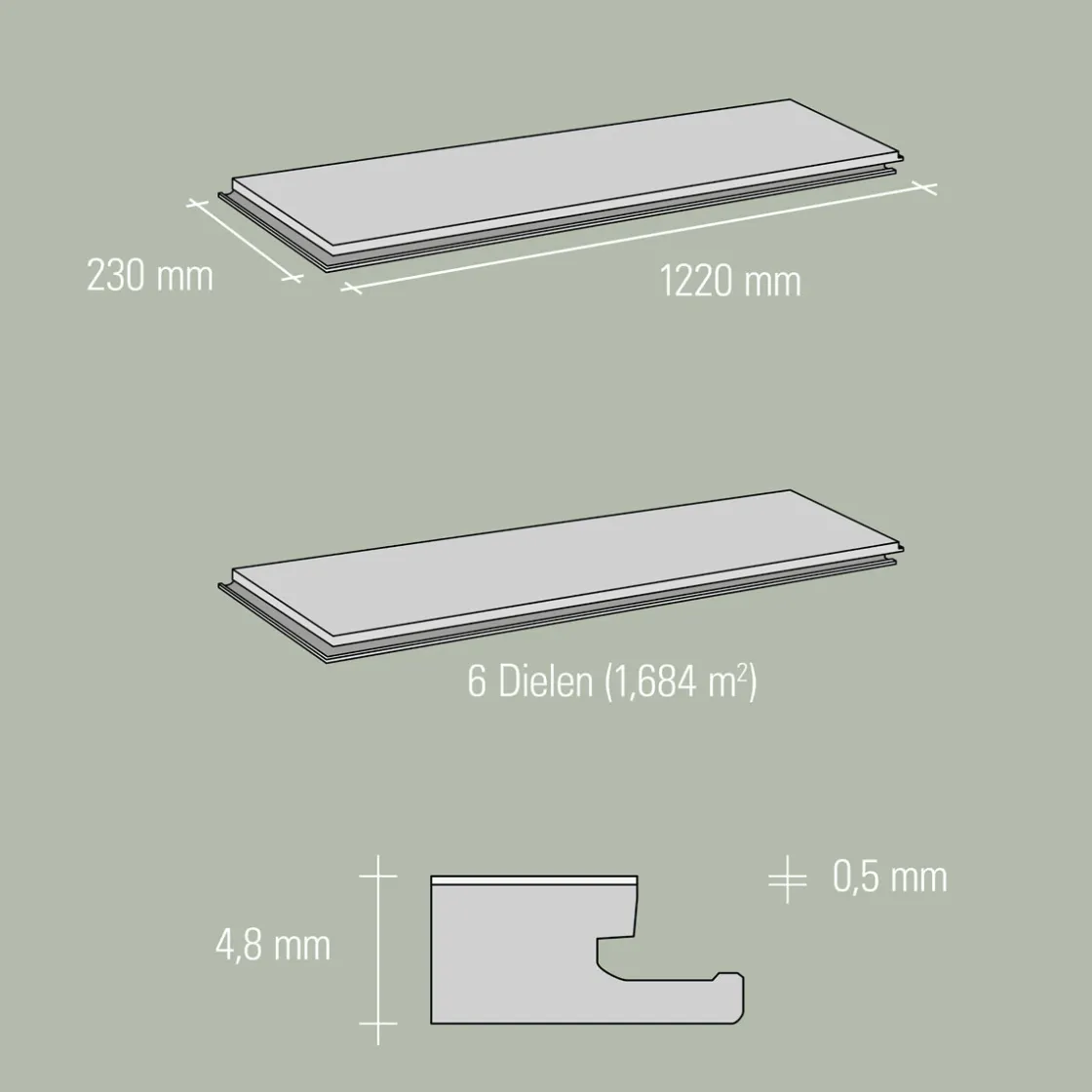 SPECHT SPC Vinyl Ambiente Calvados Eiche1220x230x4,8mm NS 0,5 ^ Specht Vinylboden Outlet