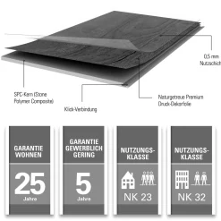 SPECHT SPC Vinyl Ambiente Fliese Paris610x304,8x4,8mm NS 0,5 ^ Specht Vinylboden