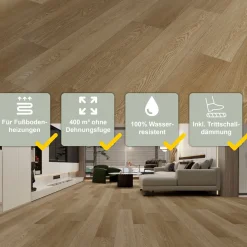 SPC Vinyl Classic Eiche SolarisSilent 1220x180x4,5mm NS 0,3 mit TS ^ Specht Outlet