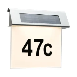 Special Solar Hausnummernleuchte 0,2WEdelst./Weiss Edelstahl/Acryl IP44 ^ Paulmann Outlet