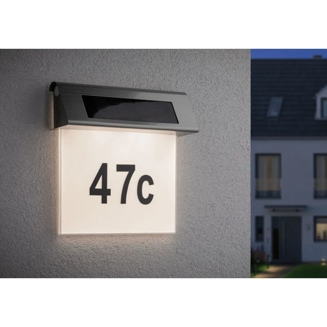 Special Solar Hausnummernleuchte 0,2WEdelst./Weiss Edelstahl/Acryl IP44 ^ Paulmann Outlet