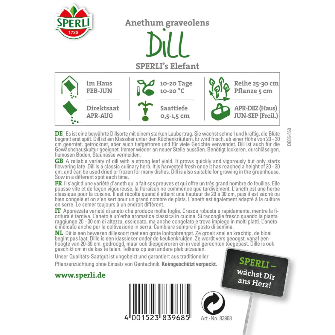 Dill ngs Elefant ^ Sperli Discount