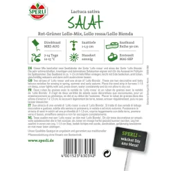 Pflücksalat-Mix Lollo 5 m Saatband ^ Sperli