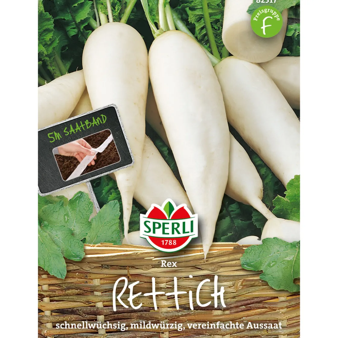 Rettich Rex 5 m Saatband ^ Sperli Hot