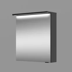 Spiegelschrank Mara, 55cm, 1 Tür, Soft-Close, LED-Kranzbeleuchtung ^ Online