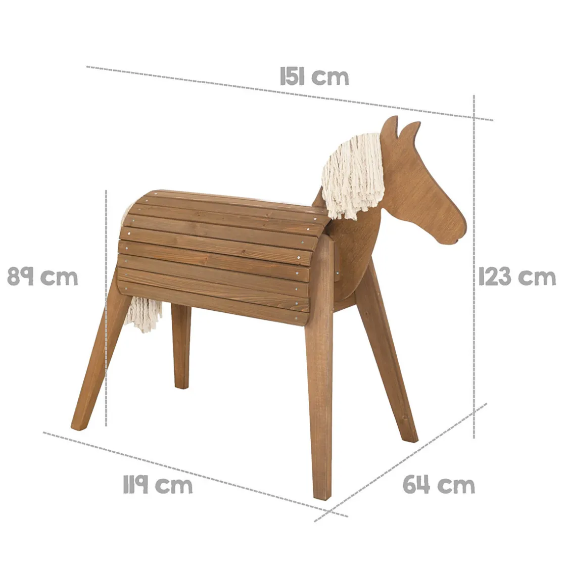 Spielpferd 64 x 123 x 151 cm ^ Discount