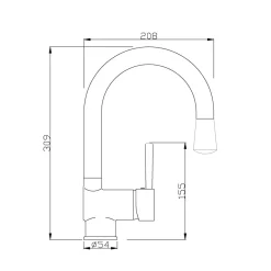 Spültischarmatur Stella mit LED chrom ^ Sale