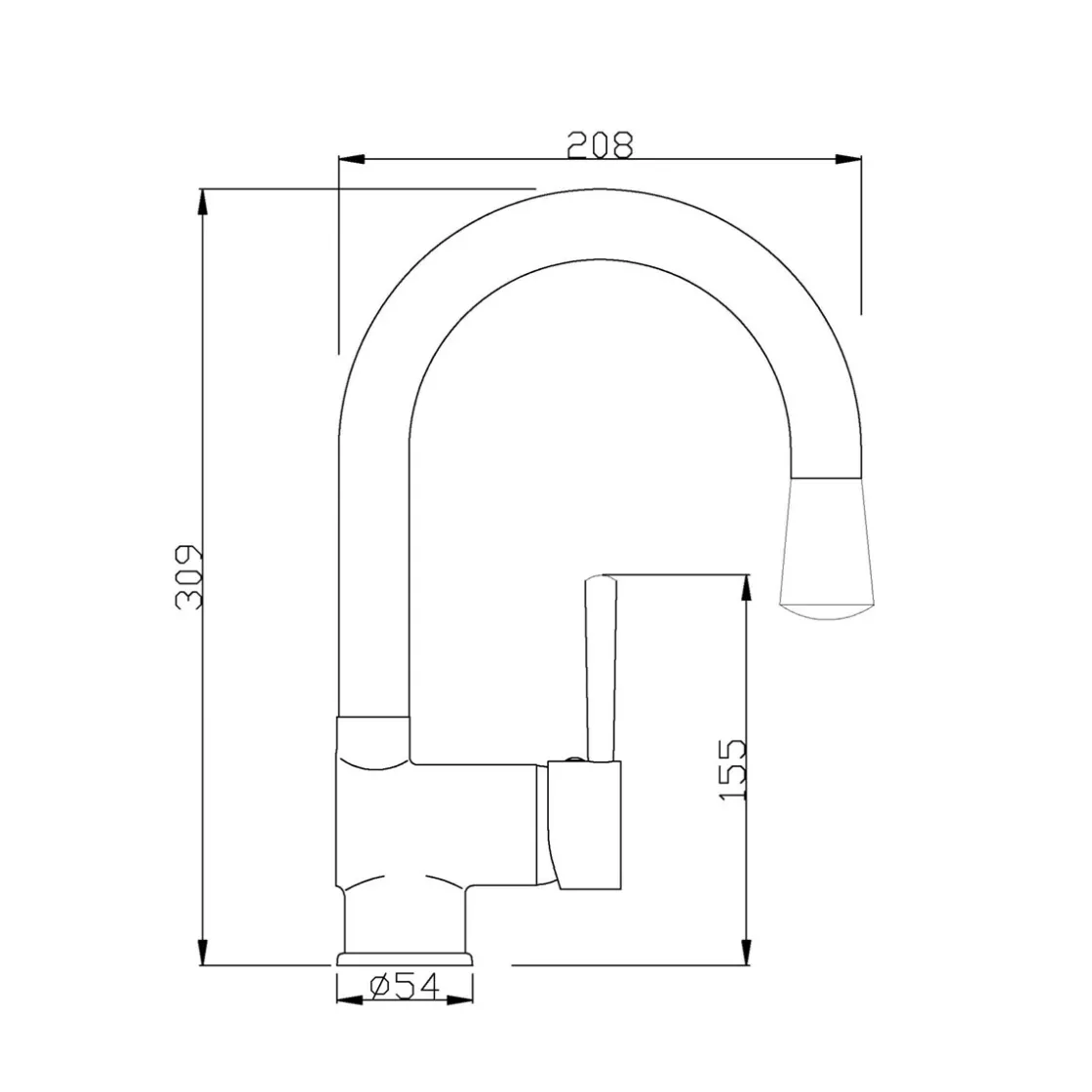 Spültischarmatur Stella mit LED chrom ^ Sale