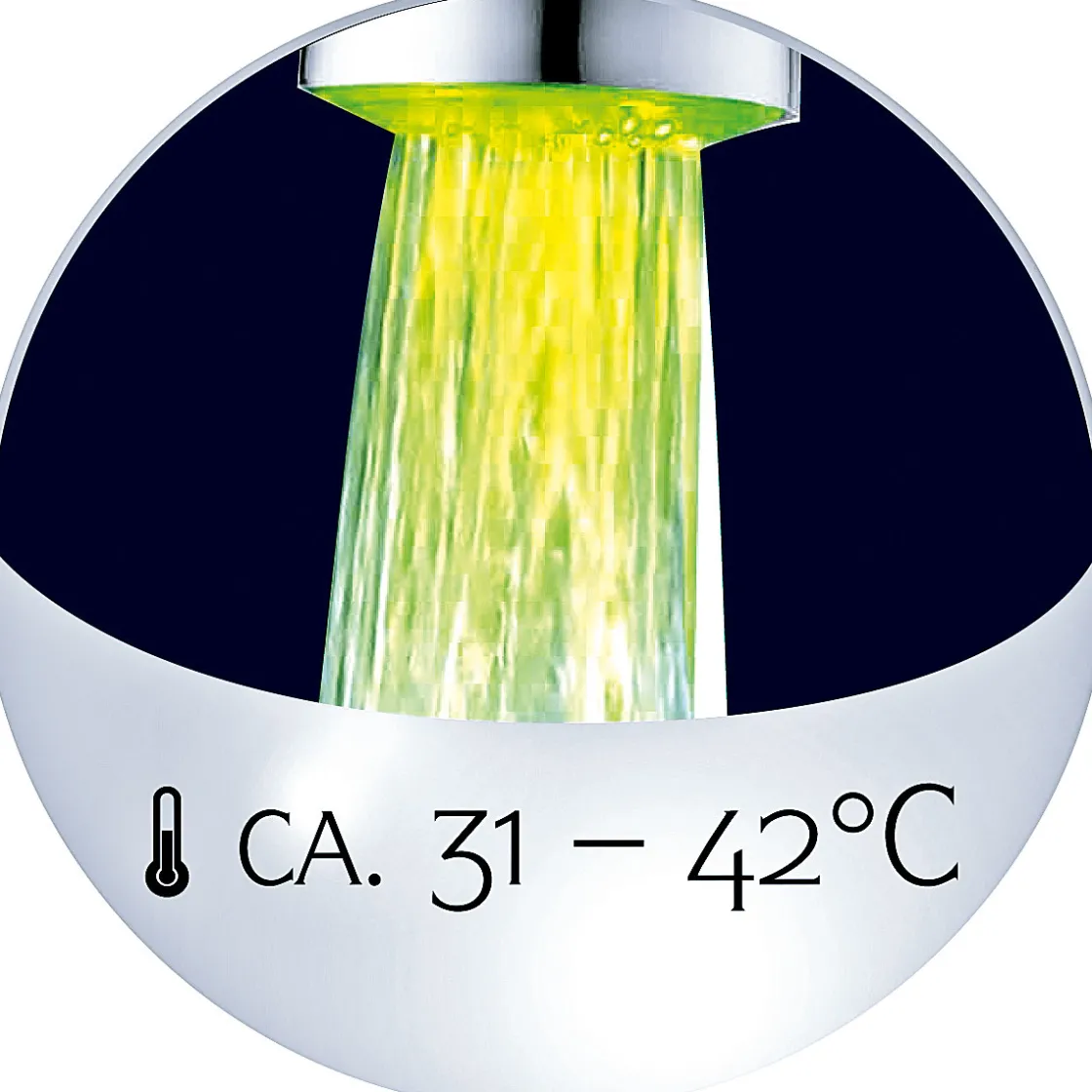 Spültischarmatur Stella mit LED chrom ^ Sale