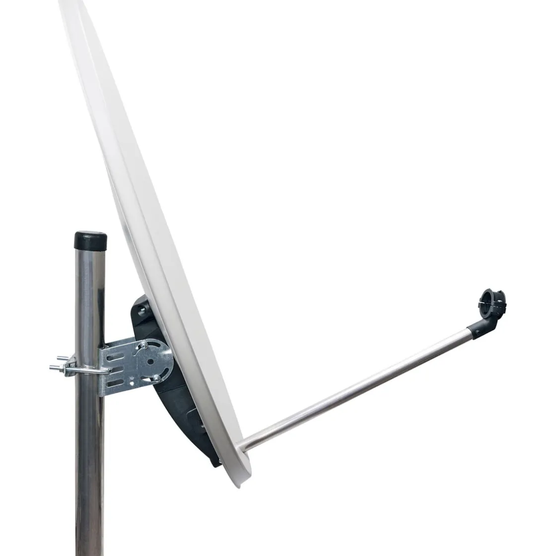 Stahl-Spiegel 80 cm weiss mit Logo ^ Schwaiger Discount