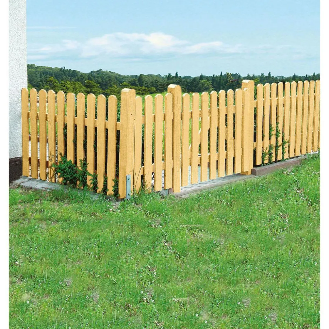 Staketenzaun gerade 180 x 85 cm ^ Online
