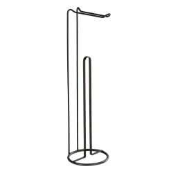 Stand Toilettenpapierhalter 2 in 1,Lugano schwarz ^ Wenko Best