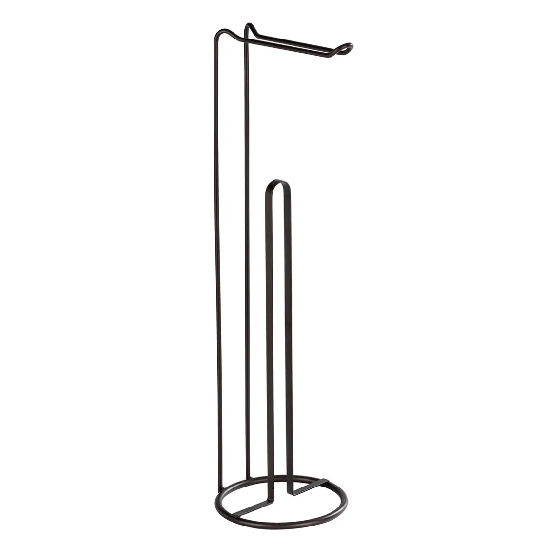 Stand Toilettenpapierhalter 2 in 1,Lugano schwarz ^ Wenko Best