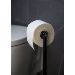 Stand Toilettenpapierh 2in1 schwarzmatt ^ Wenko