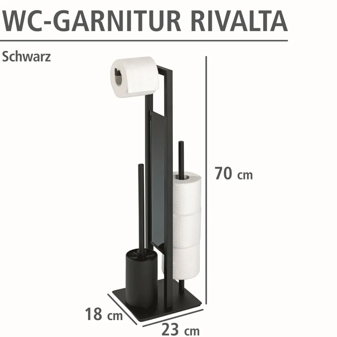 Stand WC-Garnitur Rivalta, schwarz ^ Wenko Online