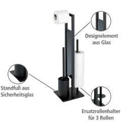 Stand WC-Garnitur Rivalta, schwarz ^ Wenko Online