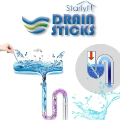 Abflussreiniger Stäbchen Drain Sticks 12 Stück Zitronenduft ^ Starlyf Discount