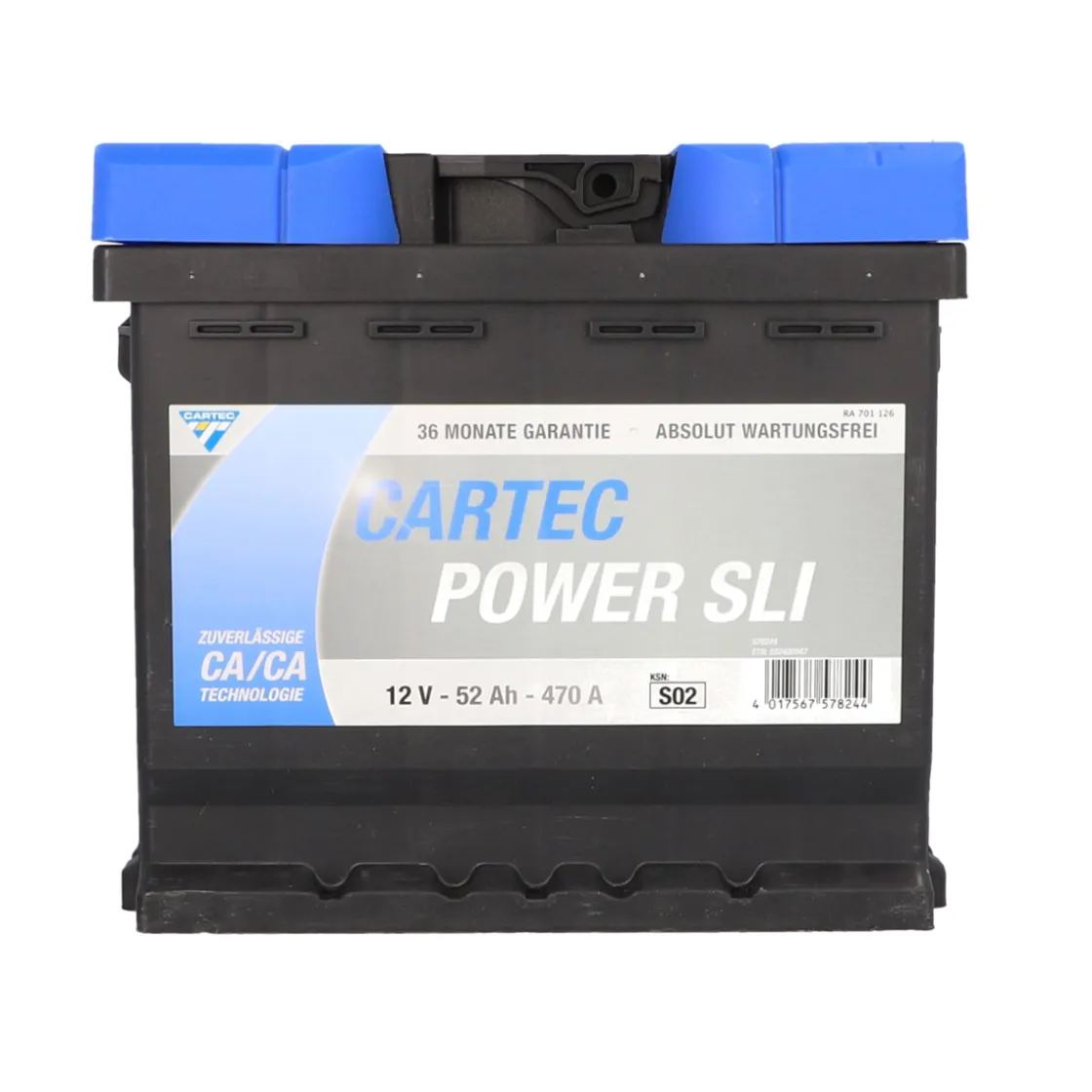 Starterbatterie POWER SLI 52 AH / 470 A ^ Hot
