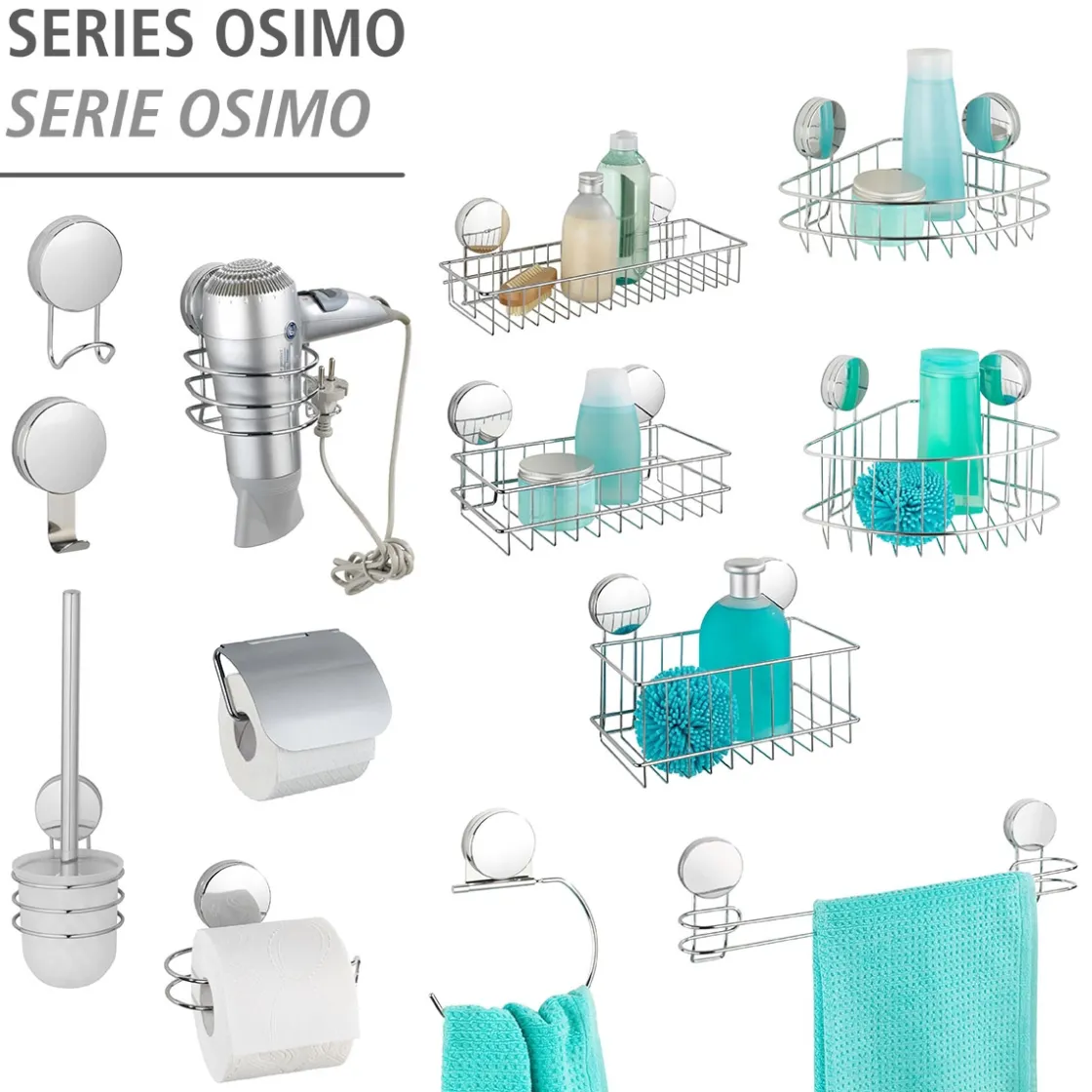 Static-Loc Plus Wand haken Osimo, 2er ^ Wenko New