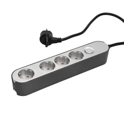Steckdosenleiste GREENLINE silber/anthrazit ^ Outlet