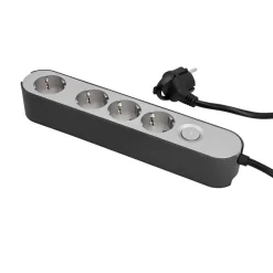 Steckdosenleiste GREENLINE silber/anthrazit ^ Outlet