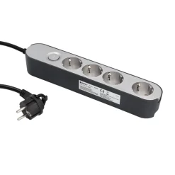 Steckdosenleiste GREENLINE silber/anthrazit ^ Outlet