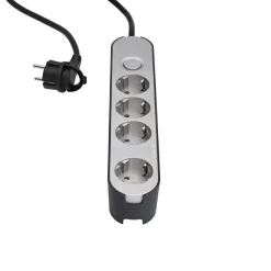 Steckdosenleiste GREENLINE silber/anthrazit ^ Outlet