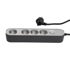 Steckdosenleiste GREENLINE silber/anthrazit ^ Outlet