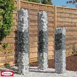 Steinsäule eckig 2- teilig 20 x 20 x 175 cm verzinkt ^ Outlet