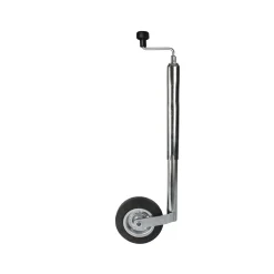 Stuetzrad mit Kurbel 48 mm, Vollgummirad ^ Discount