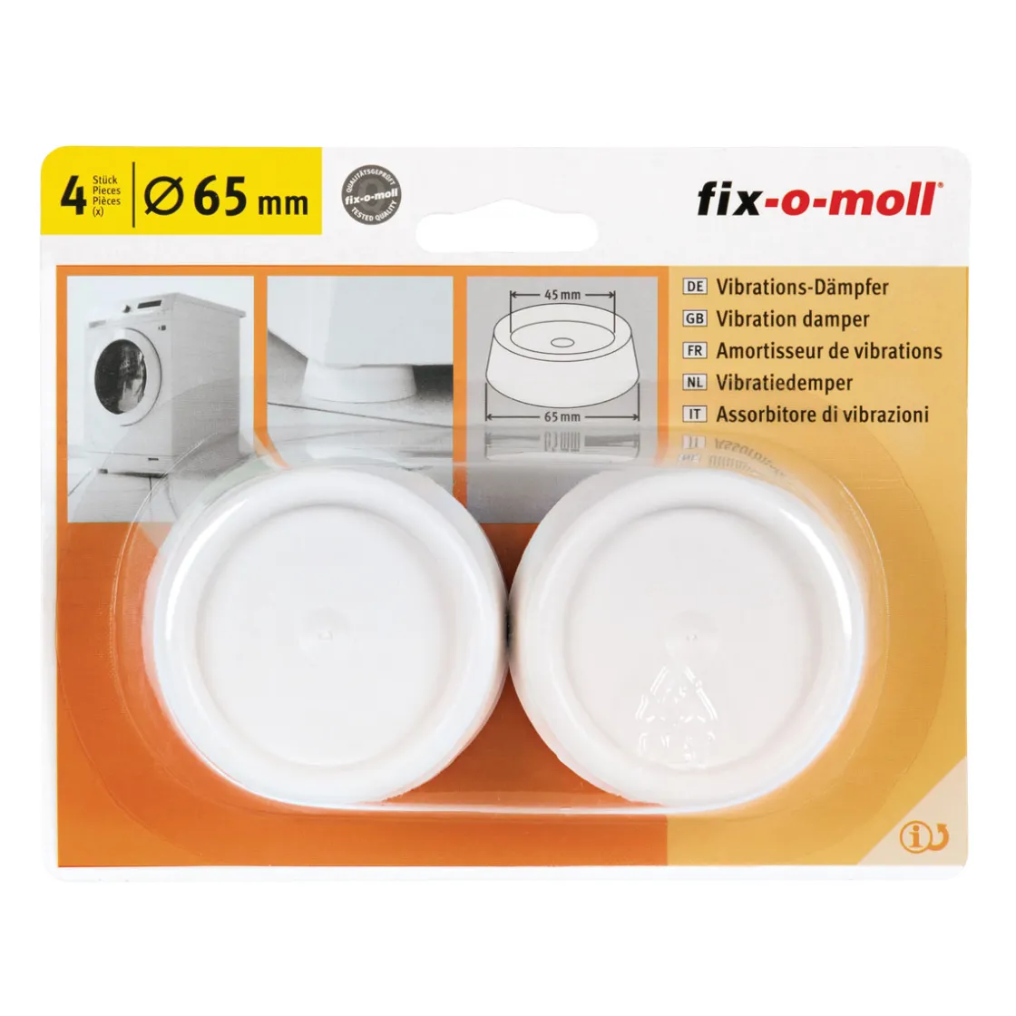 Anschlagstopper klebend 65 mm 4 Stück ^ Suki Clearance