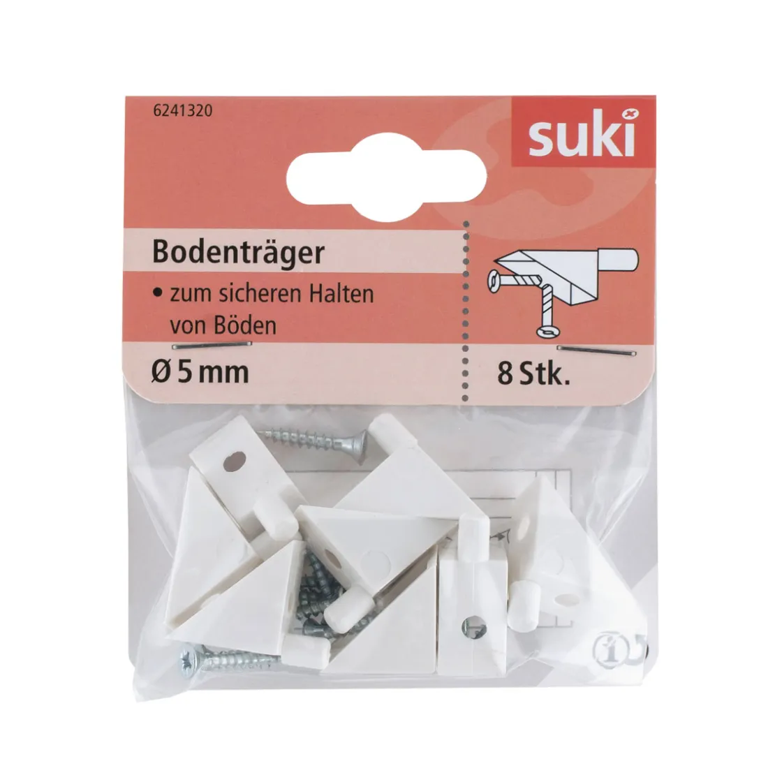 Bodenträger Kunststoff Durchmesser 0,5 x 0,8 cm weiß 8 Stück ^ Suki New