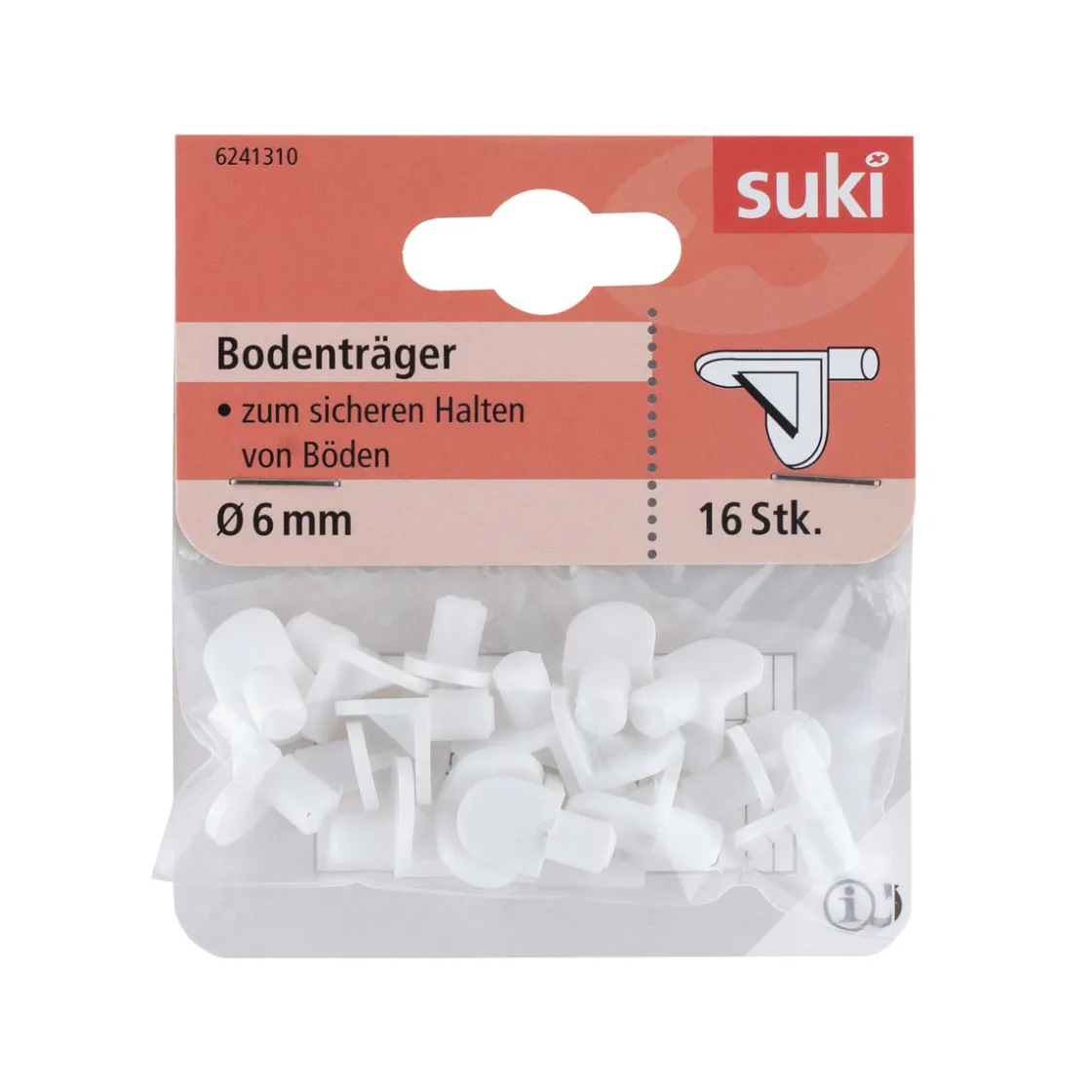 Bodenträger Kunststoff Durchmesser 0,6 x 0,8 cm weiß 16 Stück ^ Suki Discount
