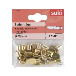 Bodenträger Stahl Durchmesser 0,8 x 0,8 cm vermessingt 12 Stück ^ Suki Outlet