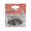 Bodenträger Stahl/Kunststoff Durchmesser 0,5 x 0,8 cm vernickelt 4 Stück ^ Suki New