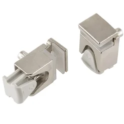 Bodenträger Stahl/Kunststoff Durchmesser 0,5 x 0,8 cm vernickelt 4 Stück ^ Suki New