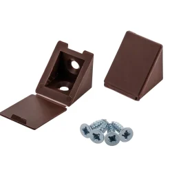 Eckverbinder braun 3,5 x 2,5 cm 4 Stück ^ Suki Hot