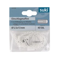 Einschlagmuffe Kunststoff Durchmesser 5,5 x mm 40 Stück ^ Suki Best