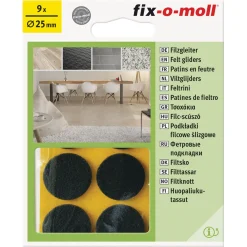 Filzgleiter mit Stift Durchmesser 2,5 cm 9 Stück ^ Suki Discount