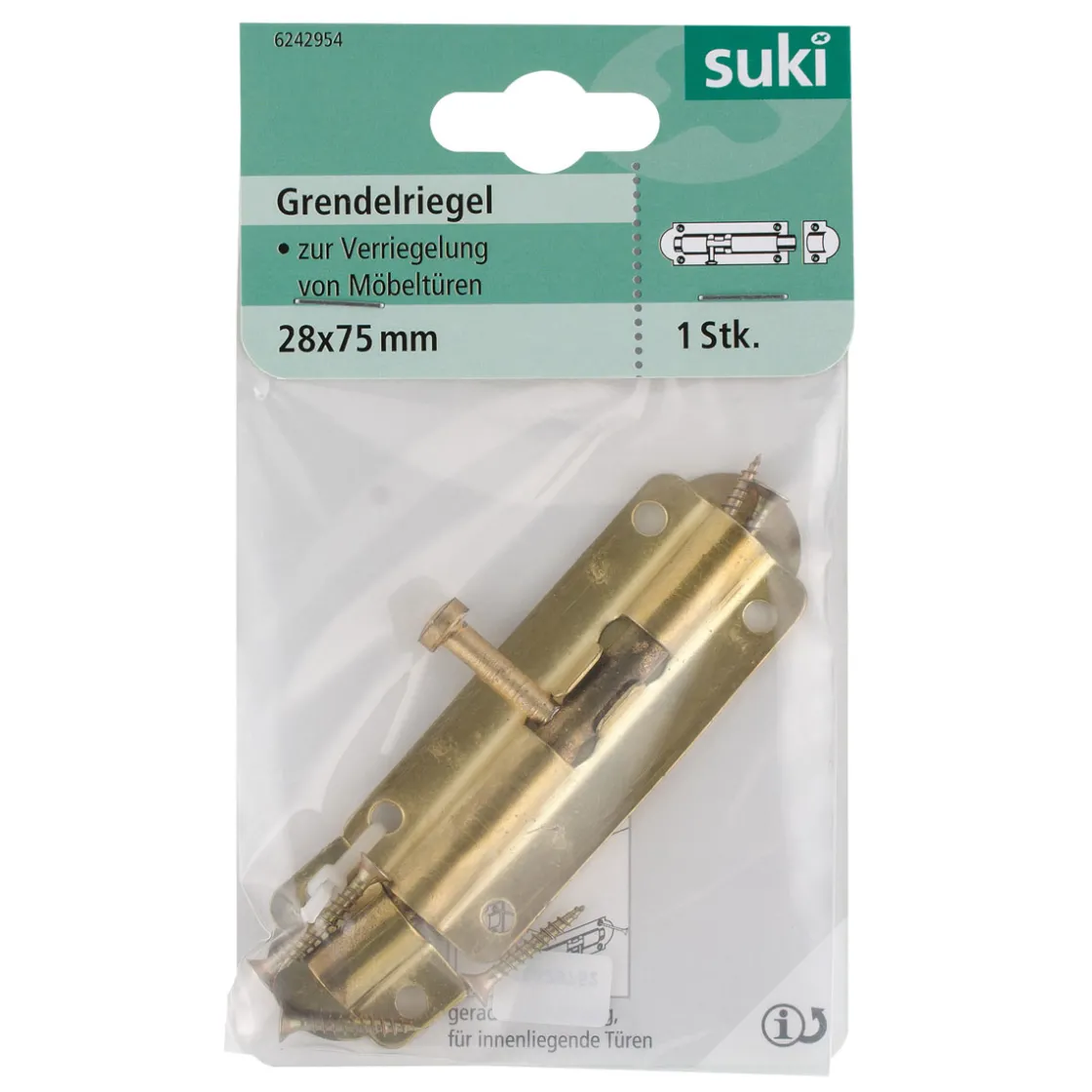 Grendelriegel vermessingt cm ^ Suki Clearance
