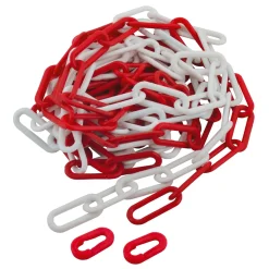 Kunststoffkette 5 mmx5m rot-weiß ^ Suki Clearance