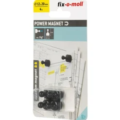 Magnetkegel Neodym Ø 12 x 20 mm, schwarz ^ Suki Clearance